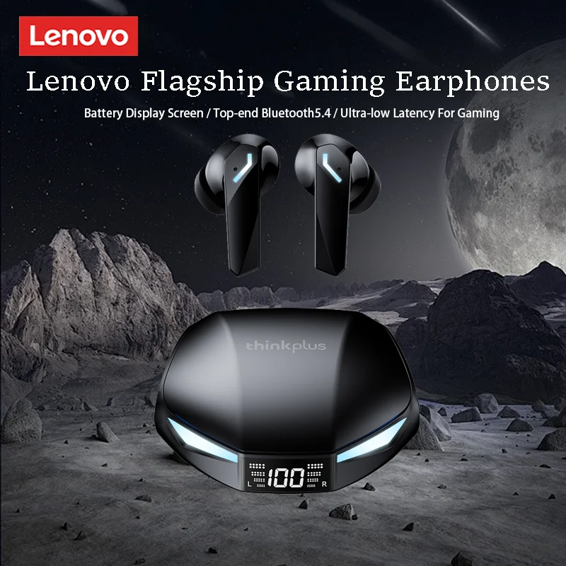 Choice Lenovo TWS Bluetooth V5.4 Earphones Deep Bass Stereo Sound IN-ear Headphones Smart Touch With Game Music Mode Earbuds