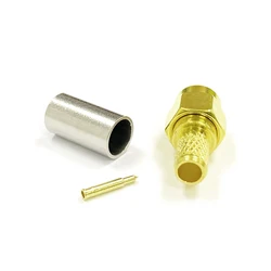 1pc  SMA Male Female /RP Plug Jack Crimp for RG58 RG142 Cable Straight  Goldplated for WIFI Antenna