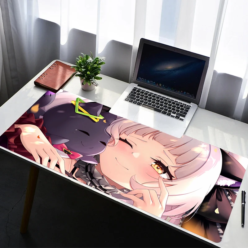 

Mouse Pad Laptop Rubber Extended Hololive Murasaki Shion Desktop Mat Computer Gamer Mousepad PC Gaming Accessories Keyboard Pad