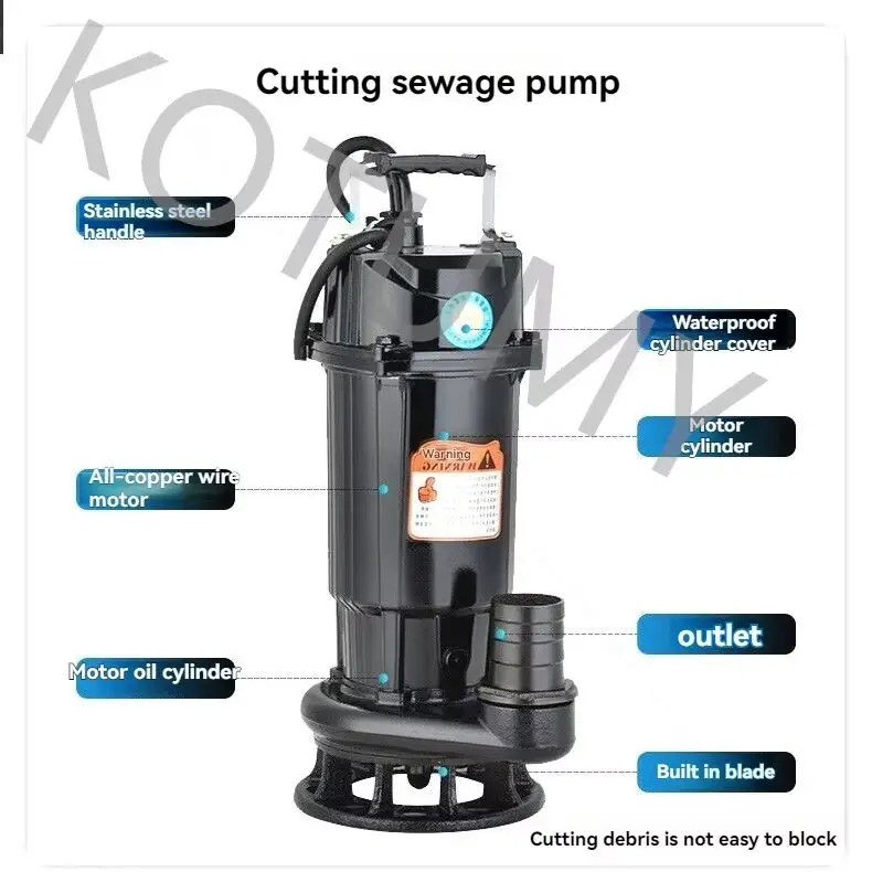 Household 220V Small Septic Tank Pump Submersible Pump Septic Tank Pump Pumping Machine