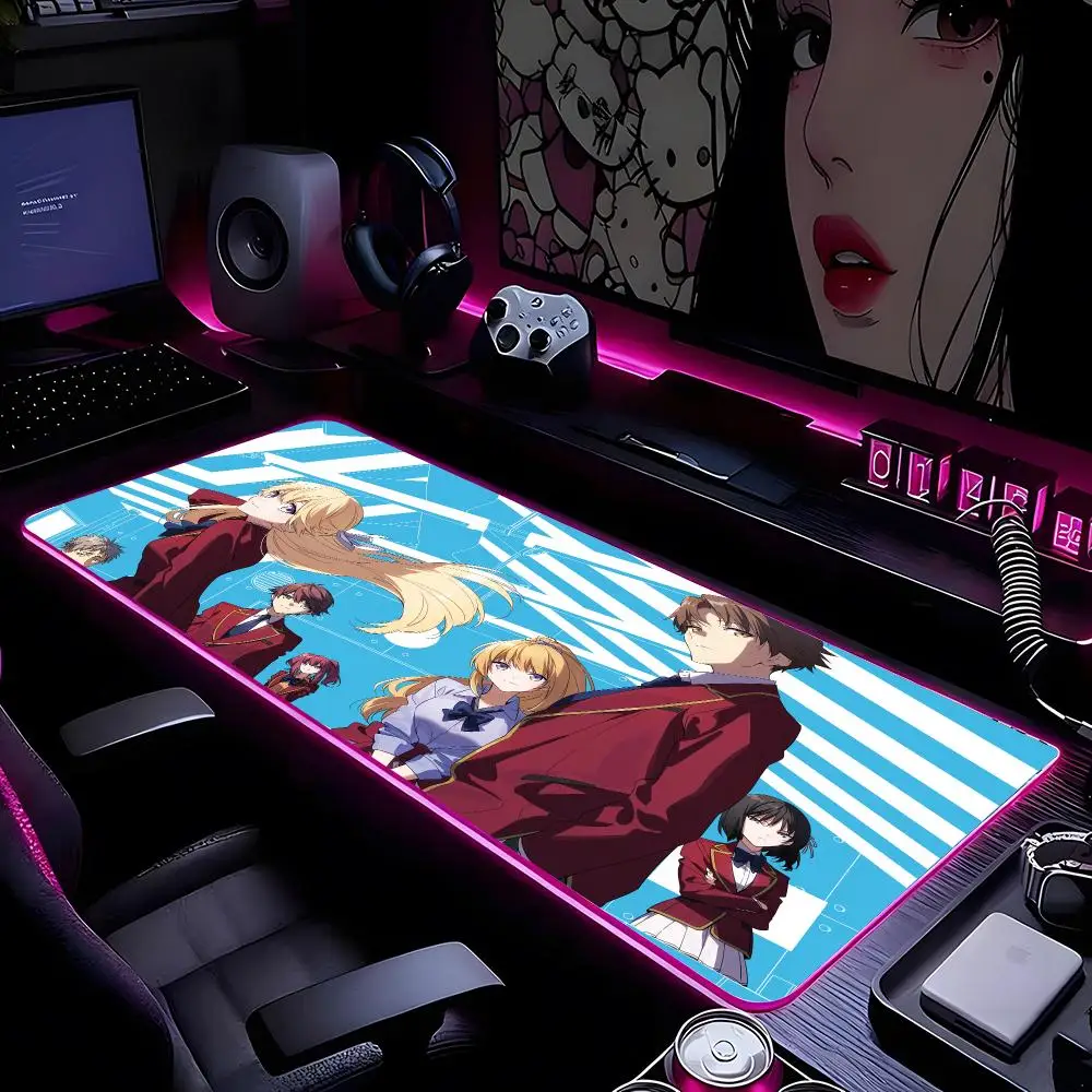 Anime Classroom Of The Elite Mouse Pad Mousepad HD Printing Computer Gamers Locking Edge Non-slip RGB Mouse Pad XXL90x40cm Keybo