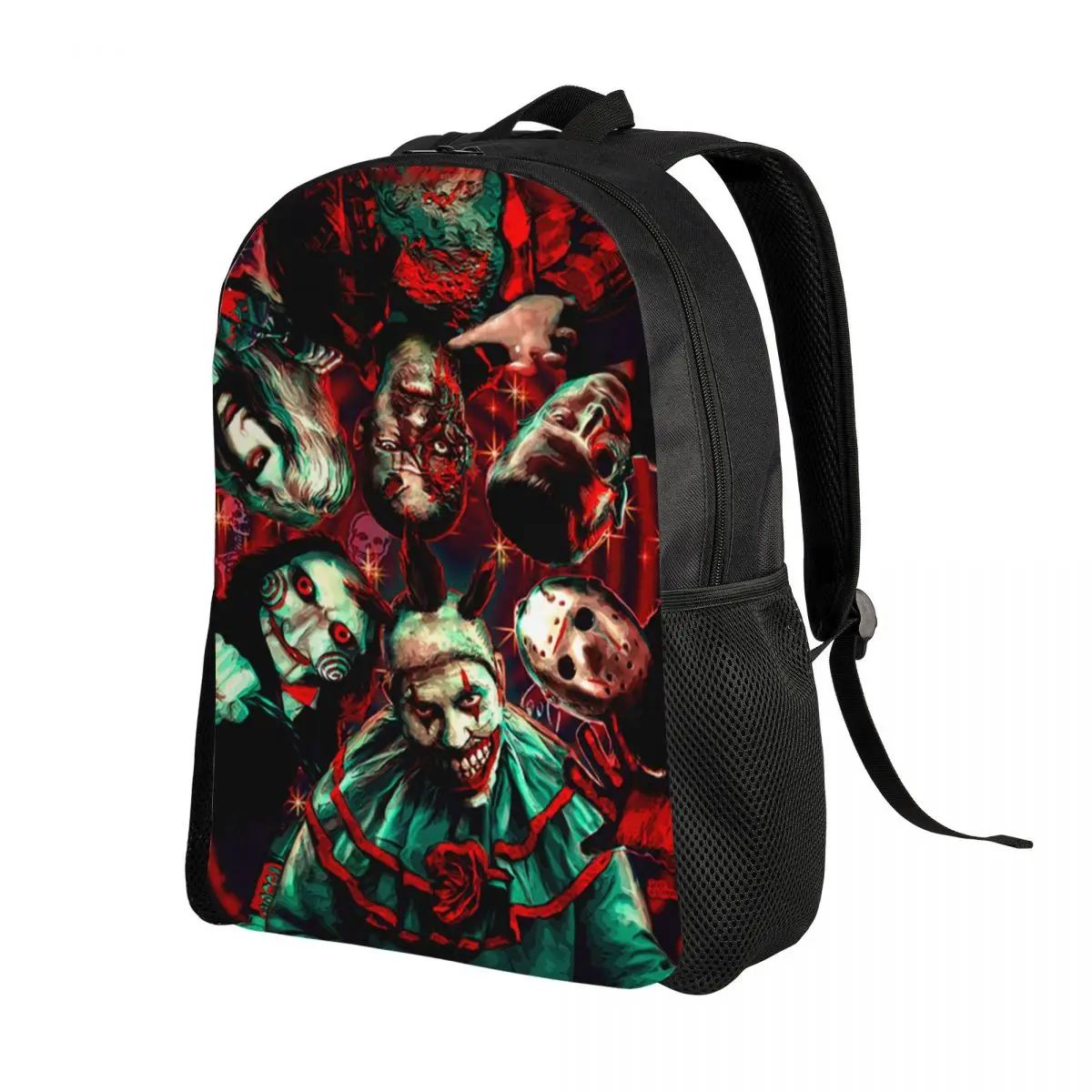 Mochila Halloween Horror Movie Character para homens e mulheres, mochila casual para escola, bolsas de faculdade, personalizada