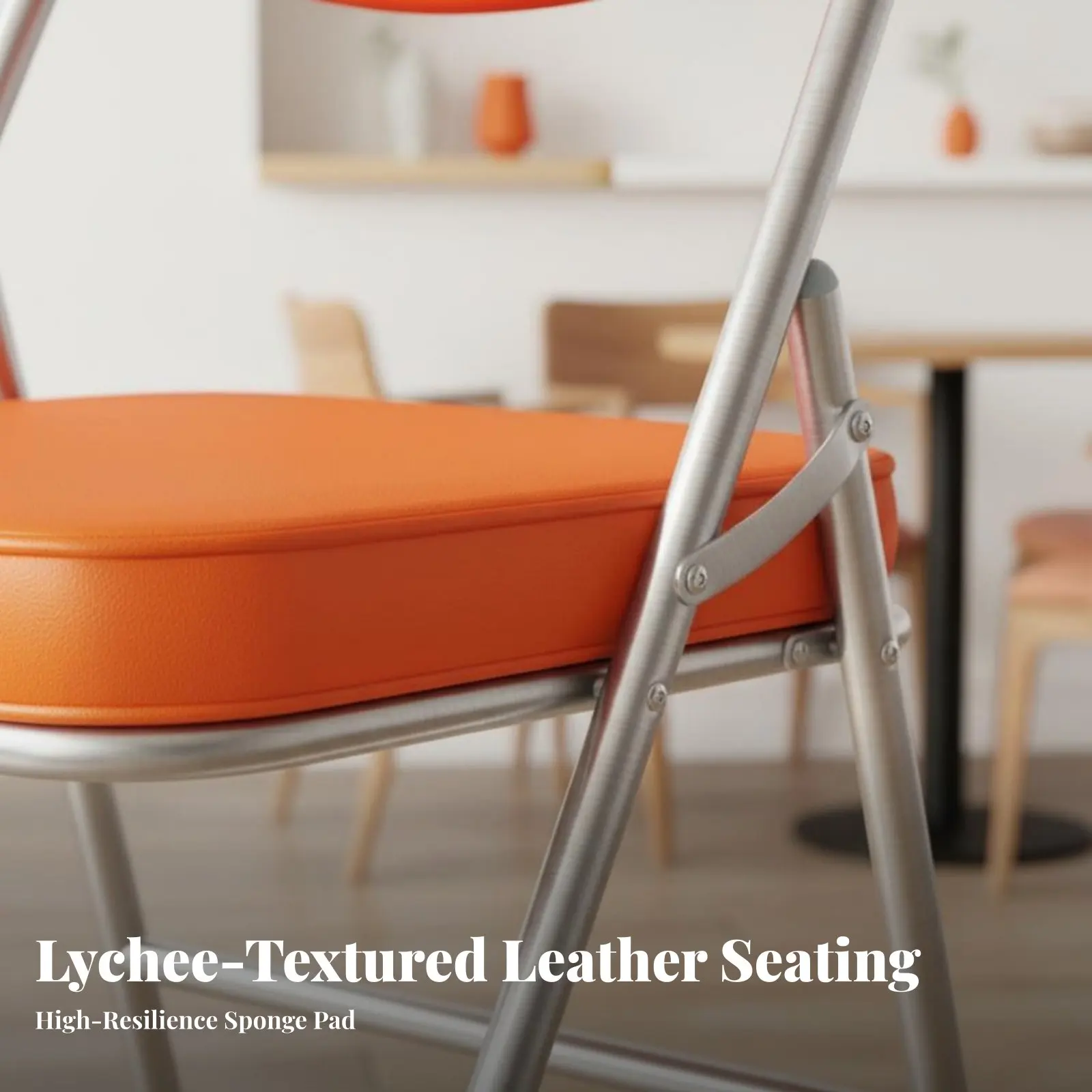 5ピース折りたたみ式ダイネットセット、省スペースの正方形折りたたみテーブルと4つのスツール、持ち運び可能でお手入れ簡単、屋台の販売業者向け