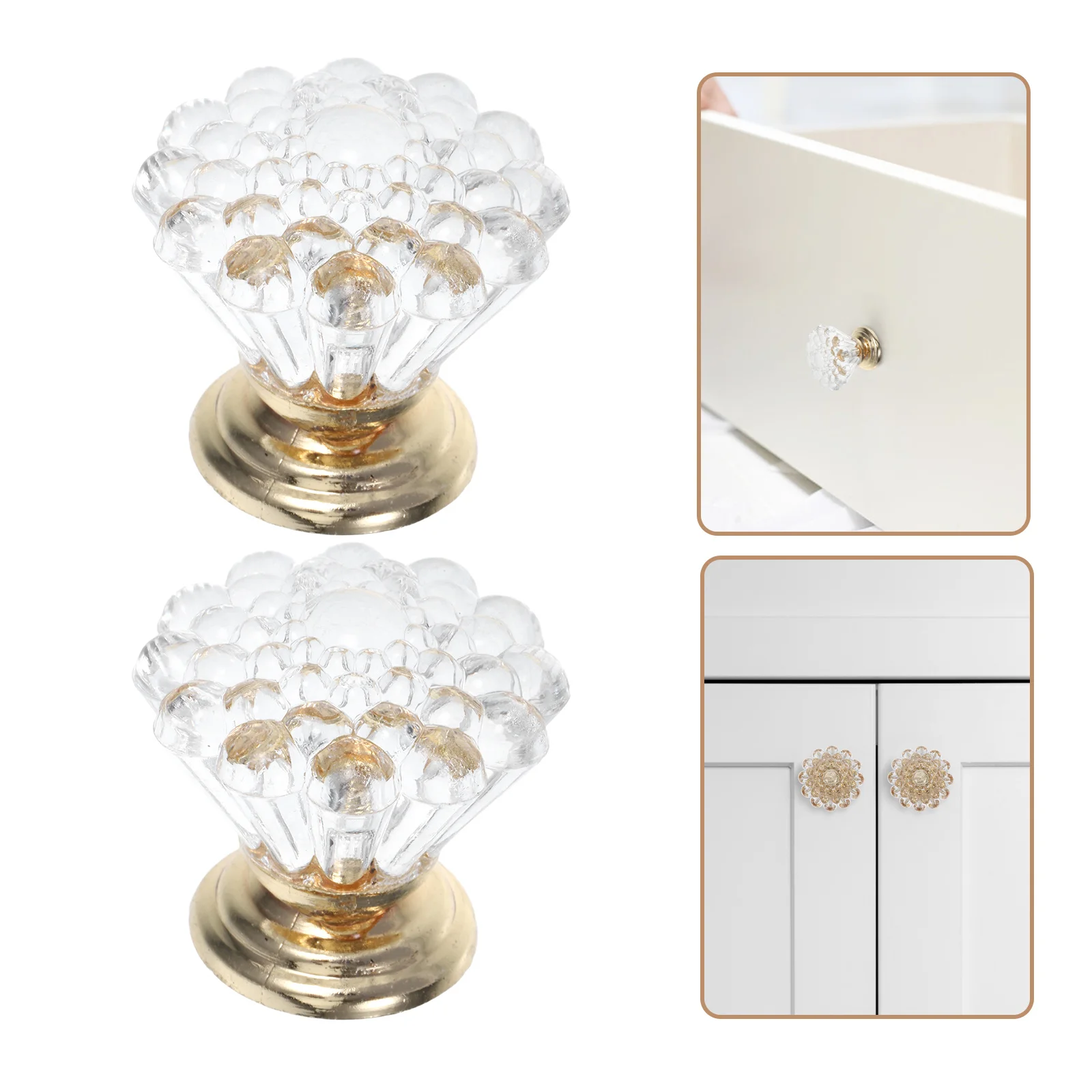 

10Pcs Clear Crystal Acrylic Drawer Knobs Decorative Single Hole Cabinet Pulls for Dressers Kitchen Bathroom Furniture