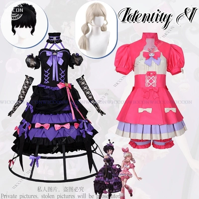 Lily Barrier Cosplay Game Identity V Cheerleader Cosplay Costume Party Uniform Pink Dress Carnival Anime Role Play Suits Marie