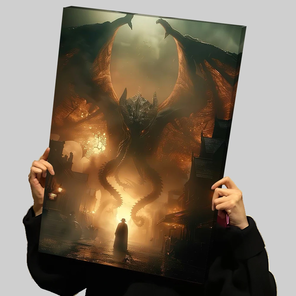 An Eldritch Encouter Halloween Horror Imprime Pôster Personalizado Pintura em Tela Arte de Parede Decorações de Quarto Decoração de Quarto Gaming