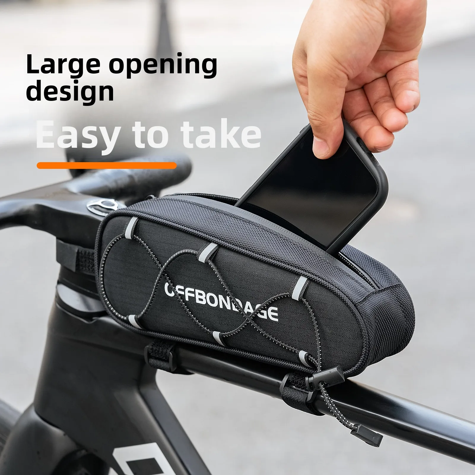

Waterproof Bicycle Front Tube Bag, Nylon Polyester Cycling Top Frame Bag, Mountain & Road Bike Accessories Parts