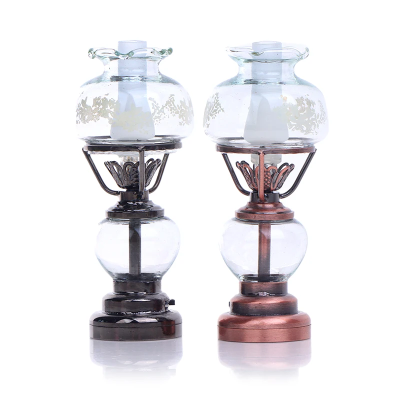 1:12 Dollhouse Miniature LED Light Candlestick Lamp Desk Lamp Home Lighting Model Furniture Decor Toy Doll House Accessories