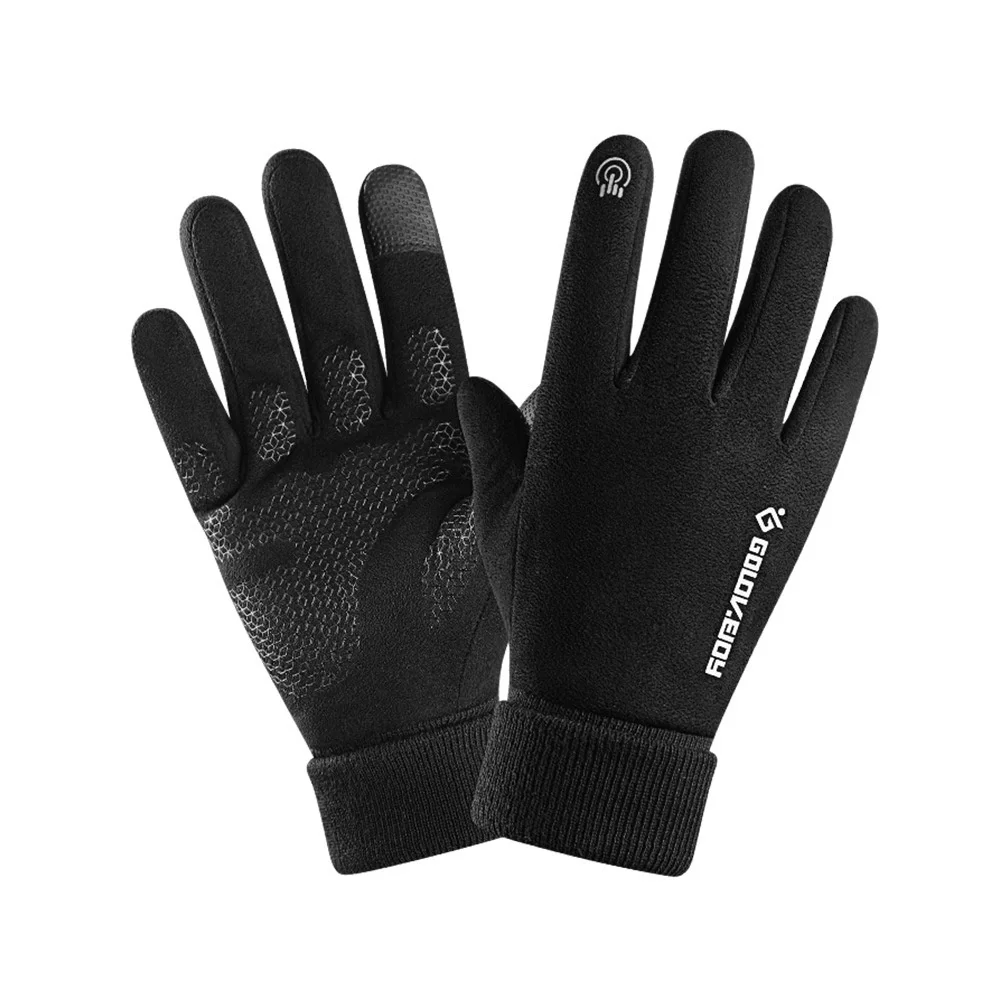 

Winter Wear-resistant Cycling Gloves Man Outdoor Sports Running Motorcycle Ski Touch Screen Gloves Non-slip Warm Full Fingers