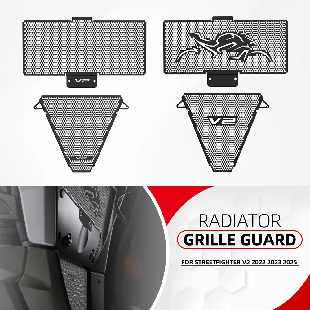 

For DUCATI Streetfighter V2 2022 2023 2025 Motorcycle Accessories Aluminium Radiator Guard Upper And Lower Radiator Guard Set
