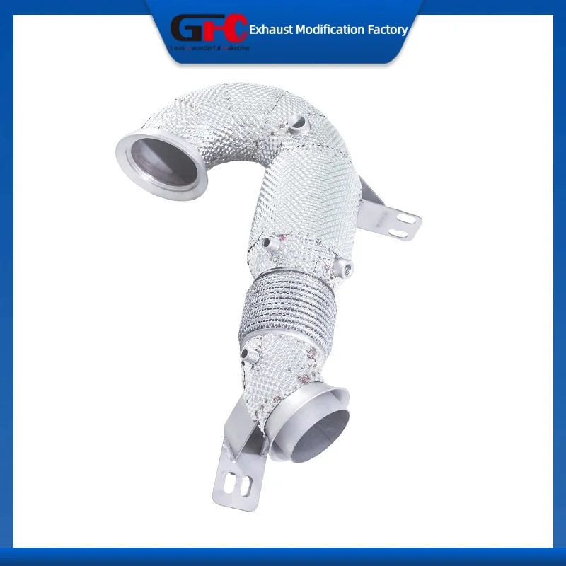GFC Catted Downpipe for Mercedes-Benz AMG GT50 CLS450 E53 X290 M256 3.0T 2019-2025 High-Performance Stainless Steel Exhaust Pipe