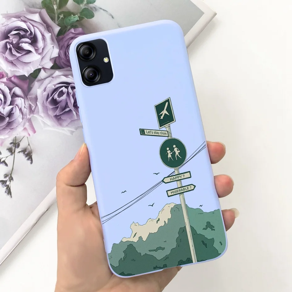 لسامسونج غالاكسي M04 حالة SM-M045F شعبية زهرة فراشة لينة سيليكون فوندا جراب هاتف لسامسونج A04e SM-A042F F04 كوكه