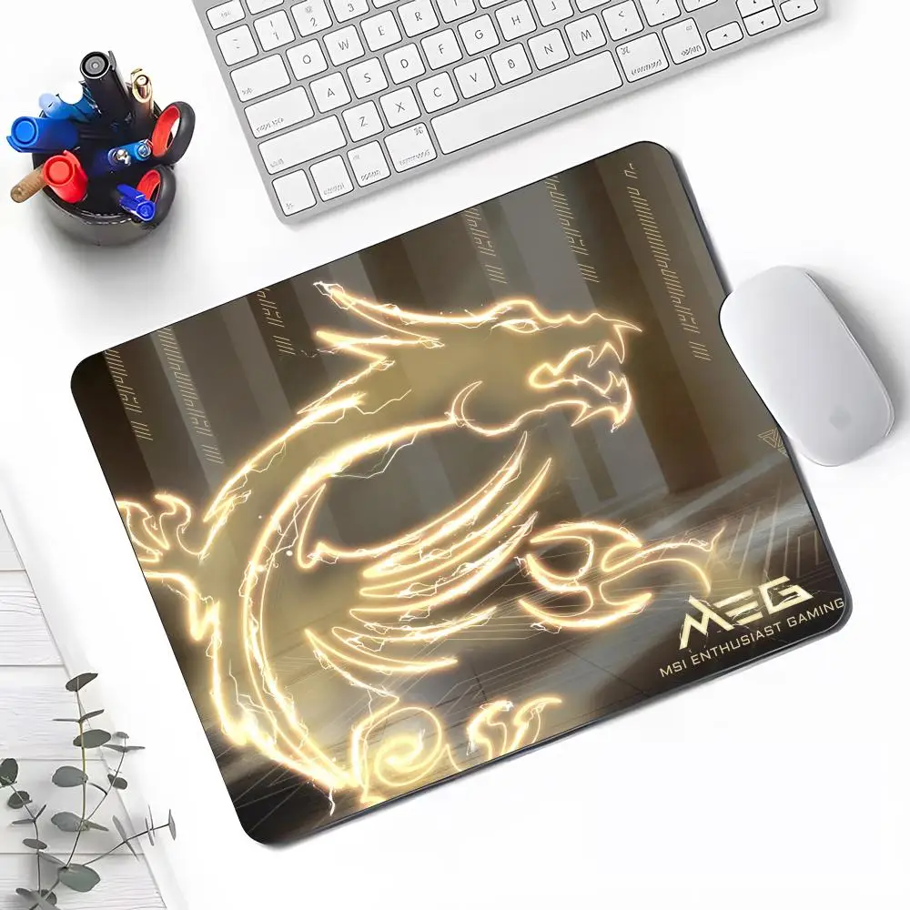 Коврик для мыши с логотипом MSI, небольшой коврик для мыши для ПК, геймеров, украшение рабочего стола, офисный коврик для мыши