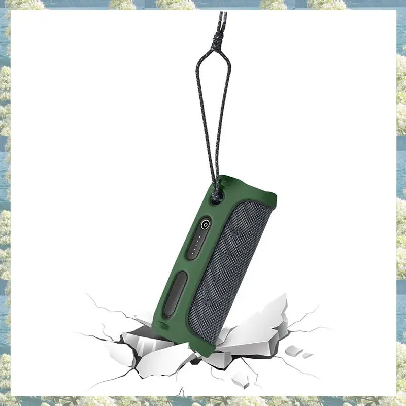 

New-Silicone Cover Case Waterproof Protective Cover Anti Drop+Shoulder Strap For FLIP ESSENTIAL 2 Wireless Speaker