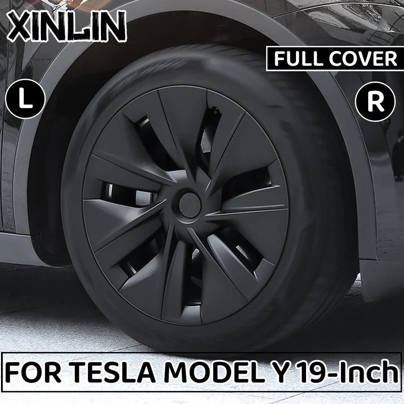 4 Stuks Voor Tesla Model Y 2020 Volledige Cover Wieldop Vervanging 19 Inch Wieldop Originele Auto Wielkap Accessoires 2022