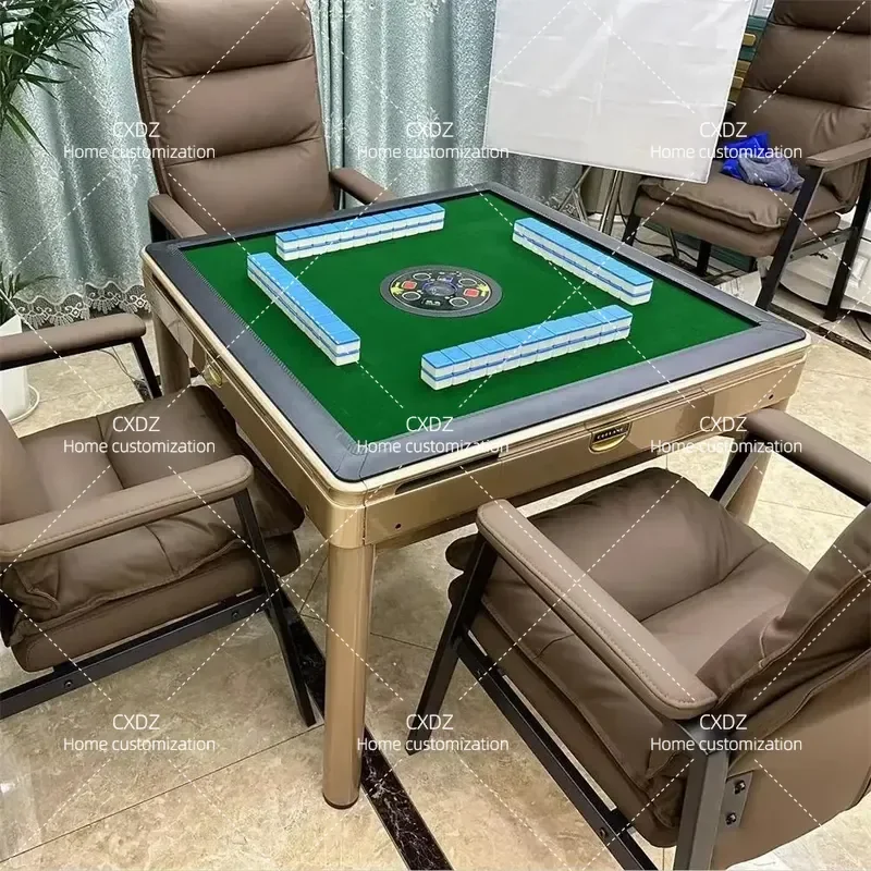 Automatic Mahjong Table Electric Self Shuffling Machine for Home Dining Room Fast Shuffle No Cards Needed Game Table