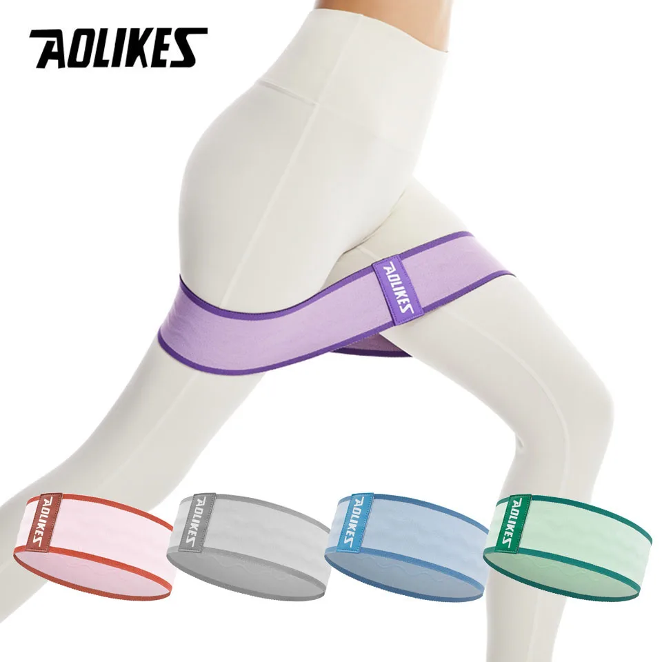 AOLIKES Resistance Hip Booty Bands Glute Thigh Elastic Workout Bands Squat Circle Stretch Fitness Strip Loops Yoga Gym Equipment