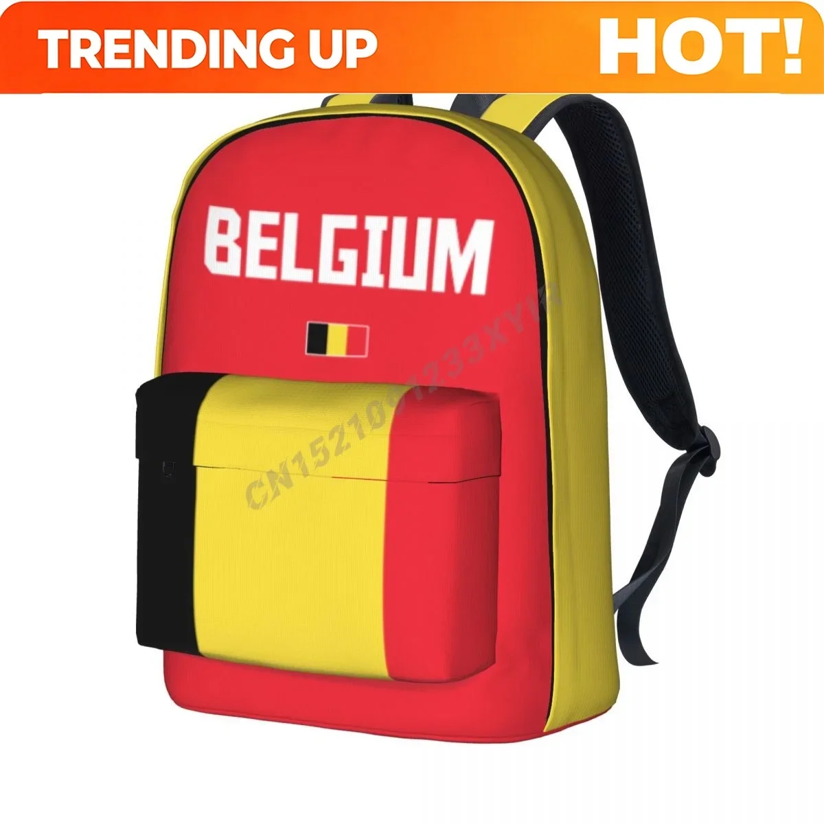 Custom Bag Unisex Backpack Belgium Flag Belgians Stitch Schoolbag Messenger Bag Case Laptop Travel Bag Mochila Gift