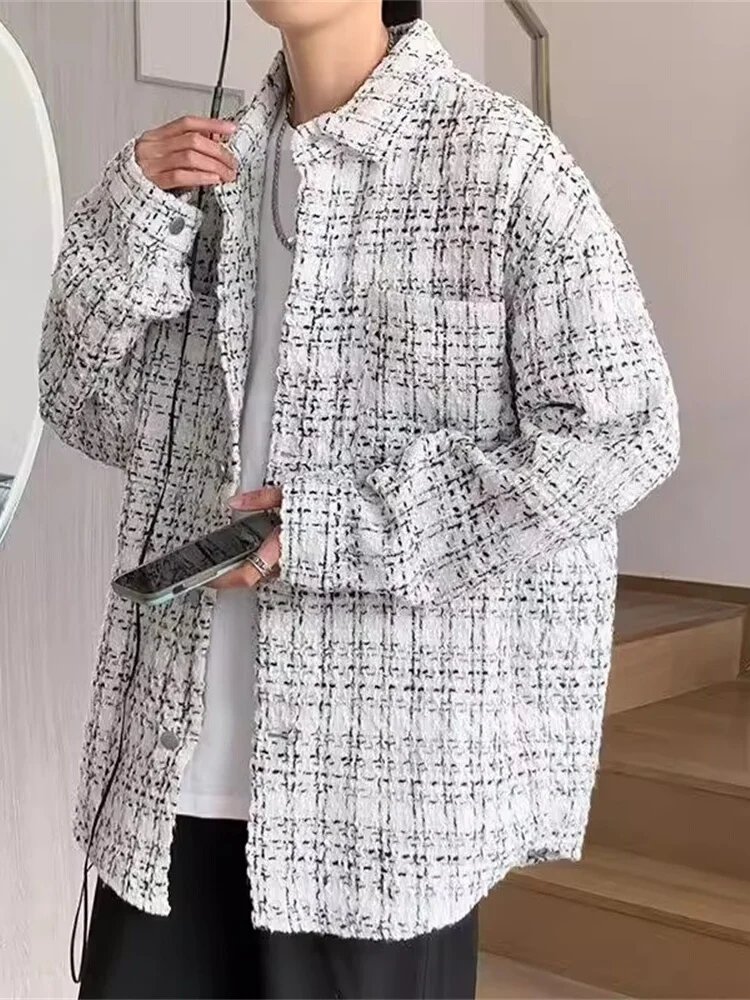 

Мужская свободная куртка в американском стиле на весну-осень, модный брендовый повседневный топ в стиле барокко с пуговицами, декорированная верхняя одежда