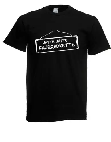 Herren T-Shirt Hätte Hätte Fahrradkette bis 5XL