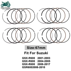 For Suzuki GSX-R600 67mm 1/2/4pc Motorcycle Engine Piston Rings GSXR600 01-05 GSXR 600 06-2017 GSR600 2006-2010 12140-39F00-000