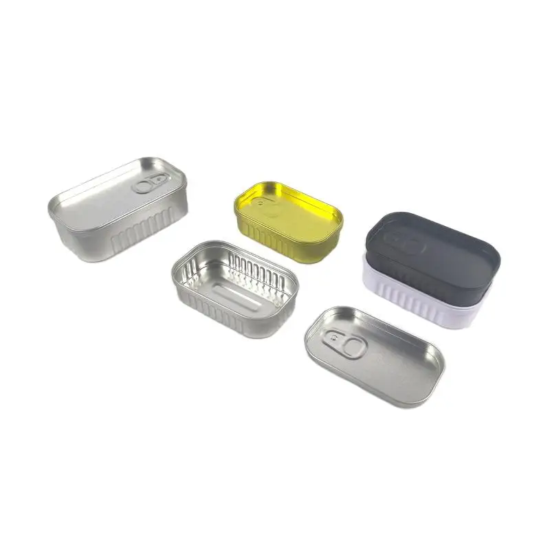 

Unique Sardine Can Tinplate Mini Metal Box Portable Storage Container for Mints Buttons Small Tools