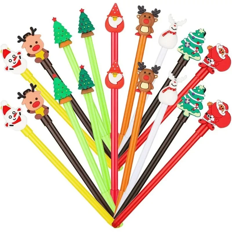 12pcs novelty Christmas element gel pen creative Christmas stationery