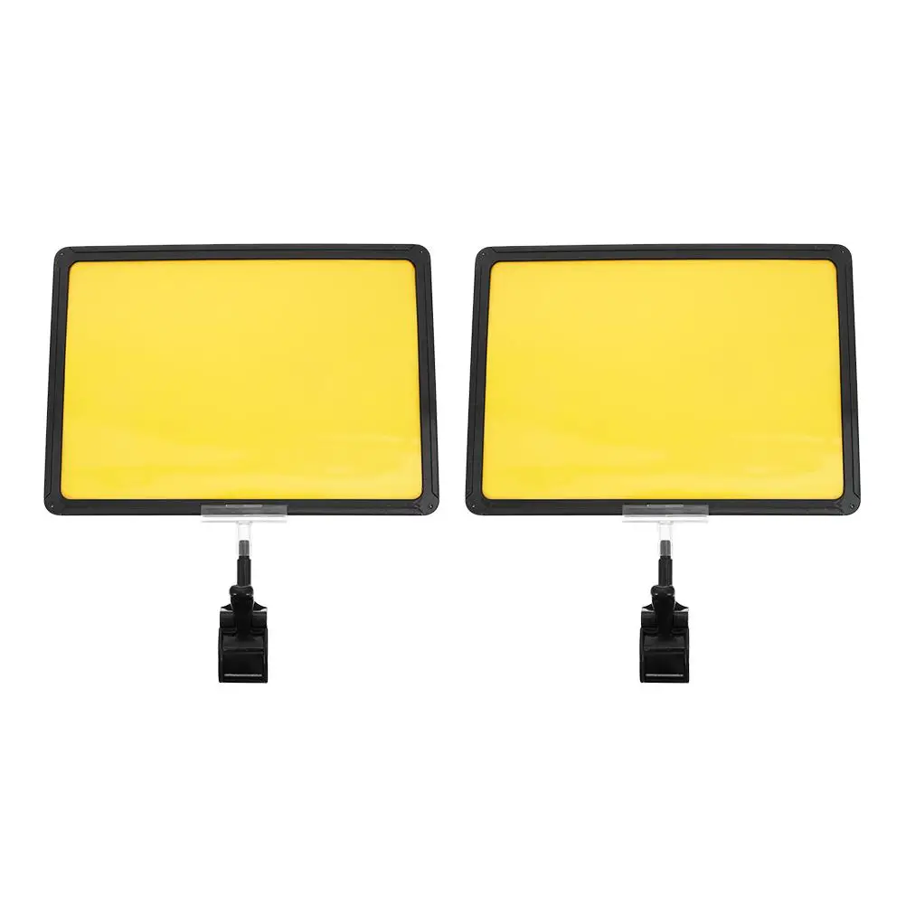 

2pcs A4 Clip ABS Adjustable Price Label Holder Shelf Card Retail Shop Supermarket Table Display