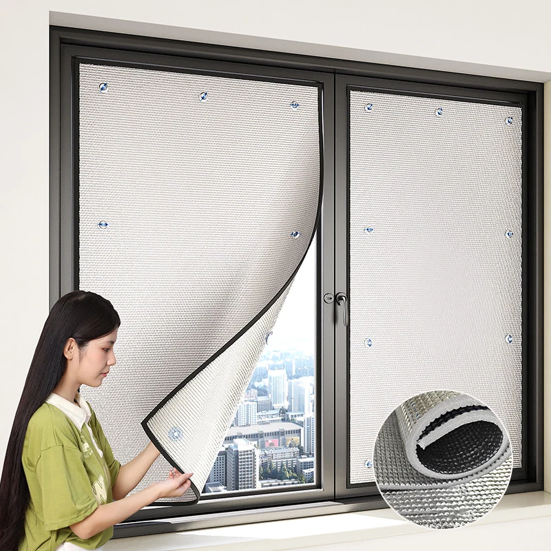 House Blackout Window Film Sun Shade Insulation Aluminum Foil Pad Balcony Room Car Glass UV Protection Curtain Screen Tools