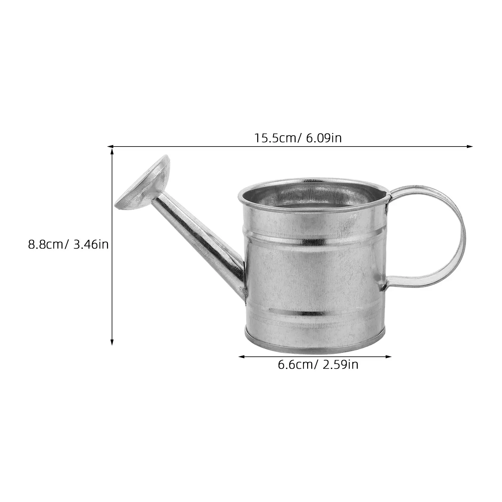 4Pcs Tiny Galvanized Metal Bucket Round Flower Pot Watering Can Decorative Storage Container for Desk Bookshelf Succulents view 5