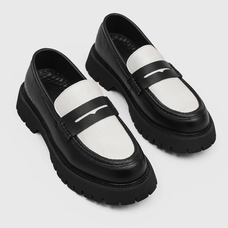 New Trendy Multi-color Men Derby Shoes Men Casual Ankle-high Round-toe One-piece Loafers High-quality Leather Shoes Sizes 38-46
