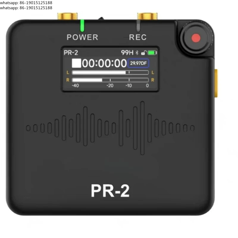 PR-2 Stereo Pocket Recorder with Lavalier Mic (Global Kit) for Vlog Video DSLR Interview Recording Wedding
