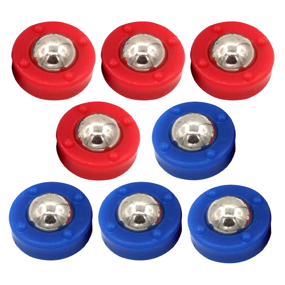 8 Pcs Table Shuffleboard Soccer Equipment Rolling Beads Tabletop Game Football Puck Plastic Pucks Replacement Sliding Games