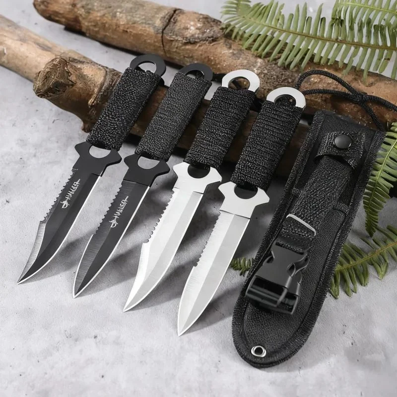 

Открытый нож высокой твердости для кемпинга, острый прямой нож для полевой защиты, портативный карманный универсальный нож для мяса, фруктовый нож