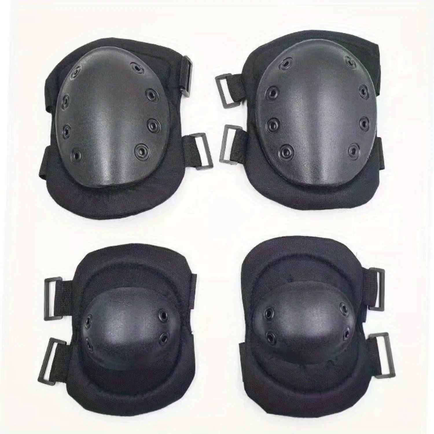 4pcs Knee & Elbow Protective Pads for Airsoft, Paintball, Skate & Outdoor Sports - Fits 99.21-220.46LB