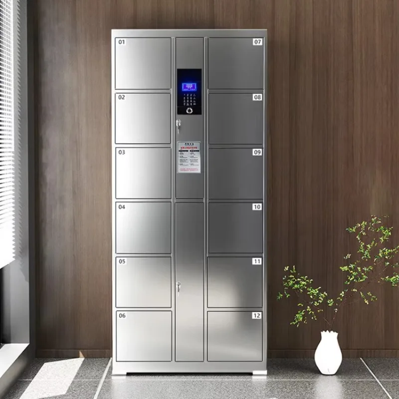 Facial Recognition Electronic Luggage Locker Intelligent Card Stainless Steel Cabinet Custom