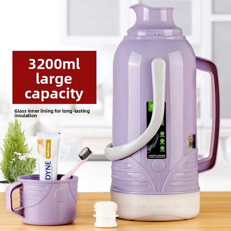 

Large Capacity Plastic Insulated Water Bottle for Students Home Use Tea Pot Hot Pot Exterior Student Dormitory 32