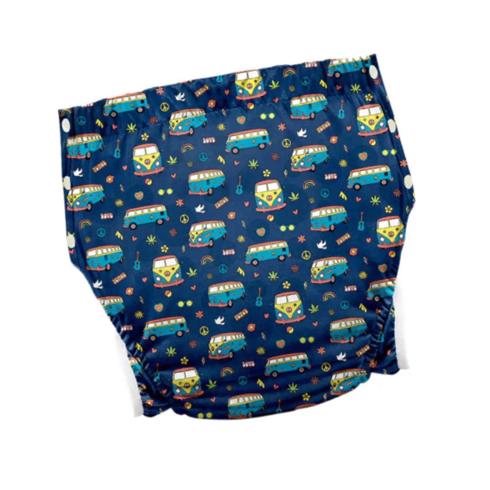 Elderly Incontinence Cloth Diaper Washable Reusable Waterproof Underpants Adjustable Waist for Seniors and Adults