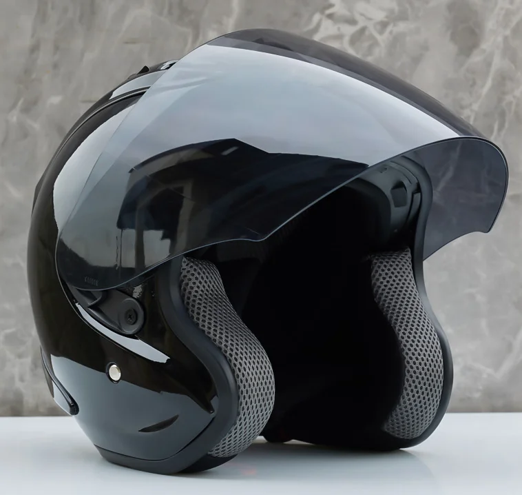 Ram4 الرائعة الأسود نصف خوذة الرجال والنساء دراجة نارية على الطرق الوعرة الصيف خوذة الإنحدار سباق الجبل الصليب كاسكو السعة #4