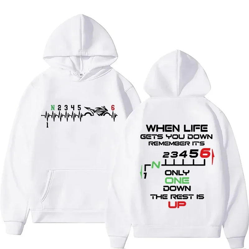 New 1N23456 Motorcycle Gear Biker Heartbeat Hoodies For Women Men Autumn And Winter Casual Sports Ladies Hoodie Tops