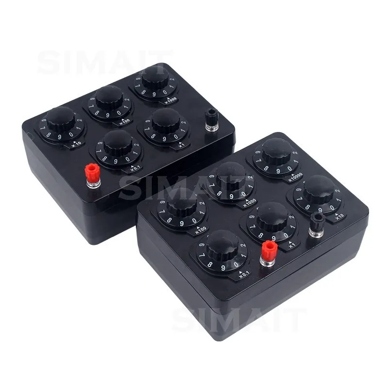 Resistance Box 0-9999.9 Ohm 0.1 Adjustable Standard Teaching Resistance Box, Experimental Teaching Instrument