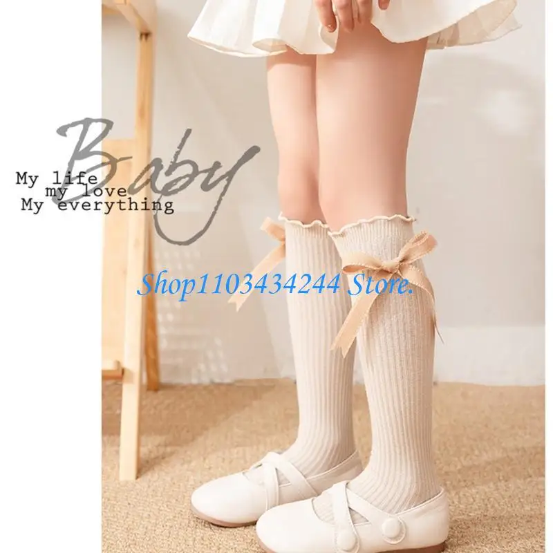  Knee Stockings Fashion Calf Socks Bowknot Leg Cover High Boot Stockings
