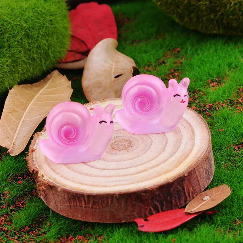 10 قطعة يتوهج في الظلام الحلزون الراتنج سطح المكتب زينة الحلي Diy بها بنفسك اليدوية دبوس الشعر اكسسوارات المفاتيح اكسسوارات اللعب