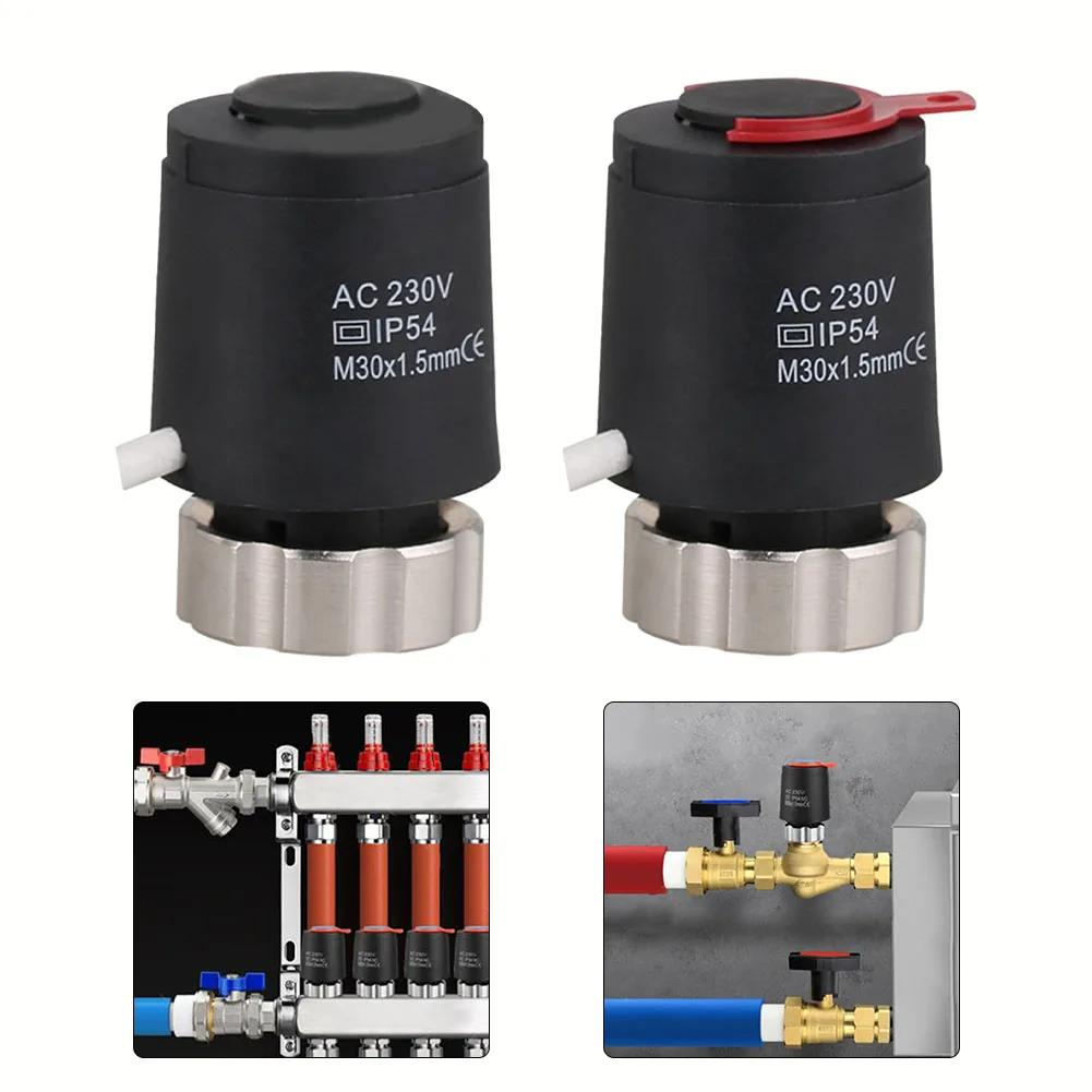 Floor Heating Manifold Thermostatic Actuator Floor Heating Manifold Actuator 230V M30X1.5mm Electric Thermal Actuator