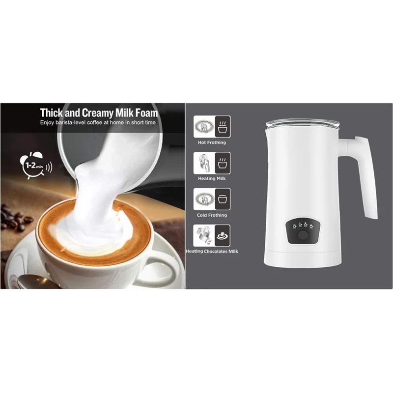 A76G-Milk Frother 4 In 1 Steamerไฟฟ้าอัตโนมัติเต็มรูปแบบFrotherนมโฟมสําหรับกาแฟช็อกโกแลตร้อน