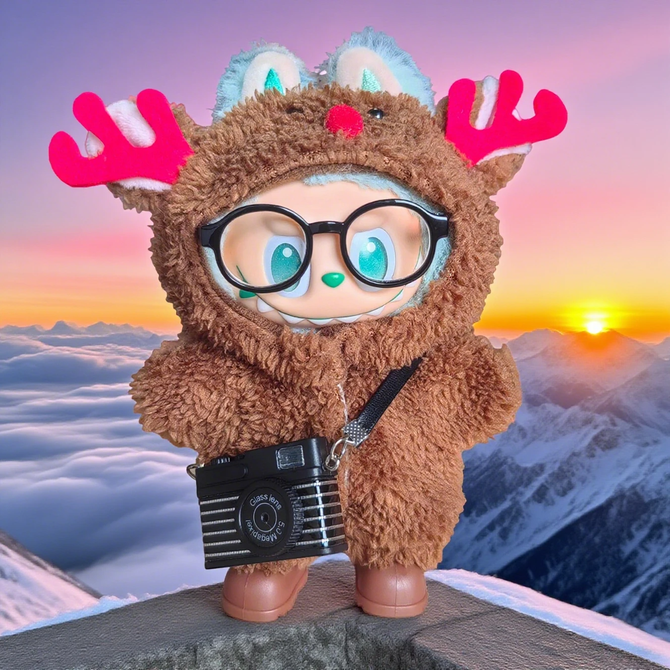 

17cm Cute Mini Plush Doll'S Clothes Outfit Accessories For Korea Kpop Exo Labubu Idol Dolls Christmas Knitted Sweater Kid Gift