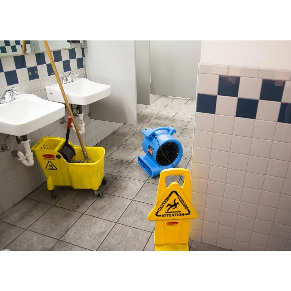 스톰 1/2 HP 내구성 경량 에어 무버 카펫 건조기 블로워 바닥 팬 프로 청소업자용, 블루, 1팩