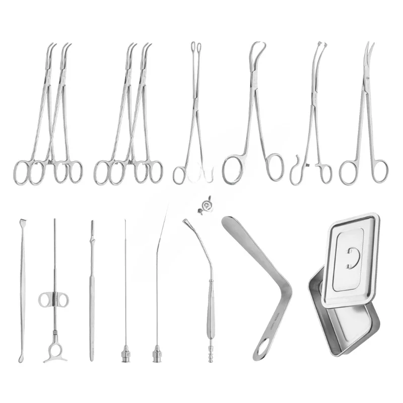 High Quality Class I Non-active 22pcs Tonsil Surgery Set Medical Tonsil Surgical Instruments