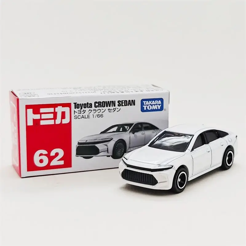 

TAKARA TOMY Tomica, масштаб 1:66, литая модель автомобиля, красно-белая коробка, № 62, Toyota Crown, изысканная детская игрушечная машинка, идеальный подарок для мальчика
