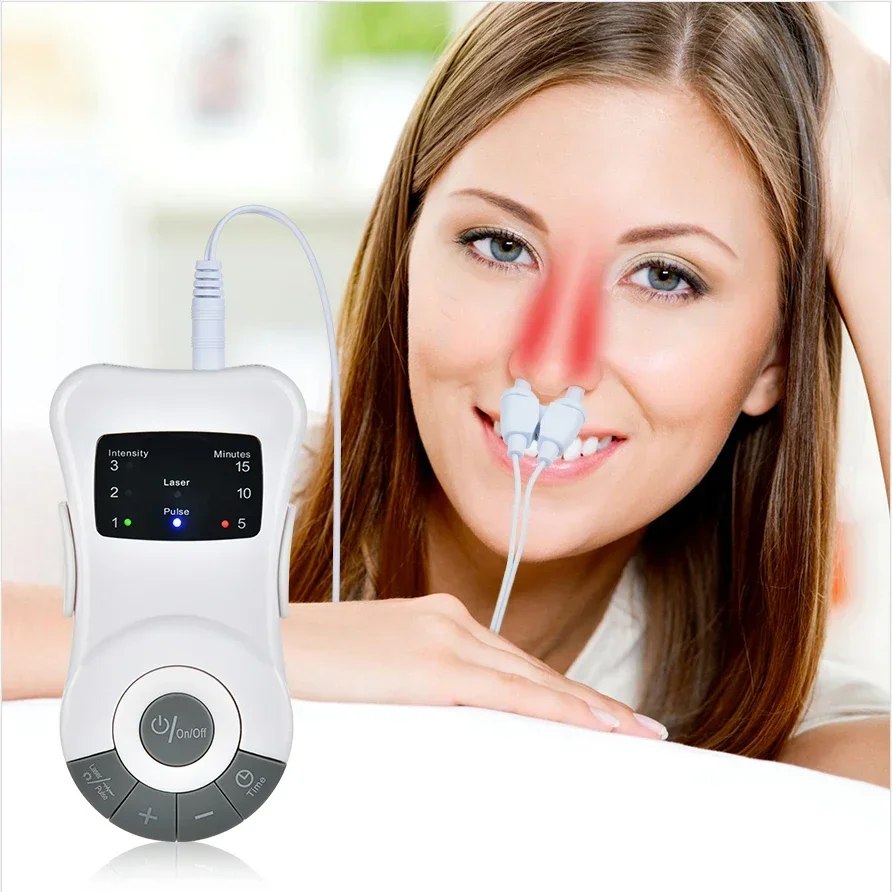 

Nose Care Rhinitis Therapy Allergy Reliever Low Frequency Laser Allergy Rhinitis Sinusitis Anti-Snoring Treatment Device Massage